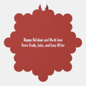 kerstfoto voor familie ornament kaart (Achterkant)