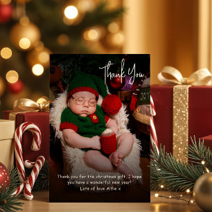 Kerstfoto voor kinderen bedankkaart