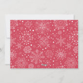 Kerstfoto voor Merry en Bright Snowflakes Feestdagenkaart (Achterkant)