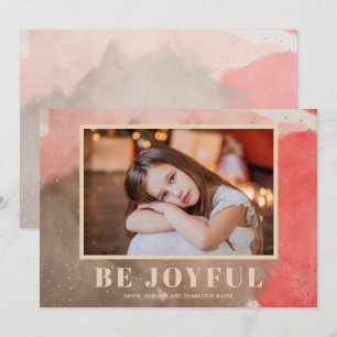 Kerstfoto voor vrolijke Waterverf Feestdagenkaart