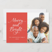 Kerstfoto 'Vrolijk en Helder' Feestdagenkaart (Voorkant)