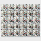 Kerstfoto Vrolijk Kerstfeest Cadeaupapier (Vlak)