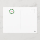 KERSTFOTO | Watercolor Krans Feestdagenkaart (Achterkant)