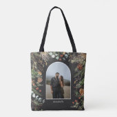 kerstfoto waterverf botanische flora tote bag (Achterkant)