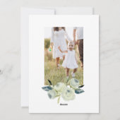 Kerstfoto Waterverf Floral Blessed Feestdagenkaart (Achterkant)