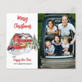 kerstfoto Waterverf Rustic Barn Boerderij Budget (Voorkant)