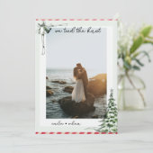 Kerstfoto Wedding Elopement Aankondiging (Staand voorkant)