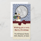 kerstfoto-Wenskaart Feestdagenkaart (Voorkant / Achterkant)