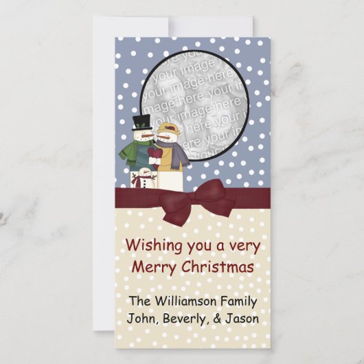 kerstfoto-Wenskaart Feestdagenkaart (Voorkant)