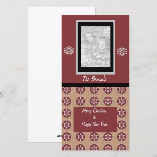 kerstfoto-Wenskaart Feestdagenkaart (Voorkant / Achterkant)