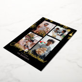 Kerstfoto Wenskaart | Folie belettering Uitnodiging (Gedraaid)