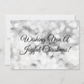Kerstfoto White Bokeh Red ombardeerd Feestdagenkaart (Achterkant)