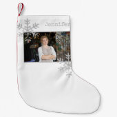 Kerstfoto White — Snowflakes Kleine Kerstsok (Voorkant)