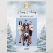 Kerstfoto winterlandschap bedrijf flyer (Voorkant)