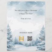 Kerstfoto winterlandschap bedrijf flyer (Achterkant)