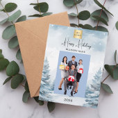 Kerstfoto winterlandschap bedrijf flyer