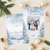 Kerstfoto winterlandschap feestdagenkaart