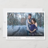 kerstfoto Zwangerschap Aankondiging Kaart (Voorkant)