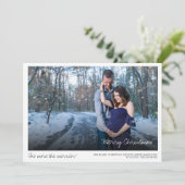 kerstfoto Zwangerschap Aankondiging Kaart (Staand voorkant)