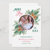 Kerstfoto zwangerschapsaankondiging feestdagenkaart (Voorkant / Achterkant)