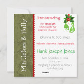 Kerstfotoaankondigingen Baby Feestdagenkaart (Achterkant)