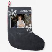 Kerstfotoalkboard — Snowflakes Kleine Kerstsok (Voorkant)