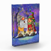 Kerstfotoblok Paars Gnomen zingen Fotoblokken (Links)
