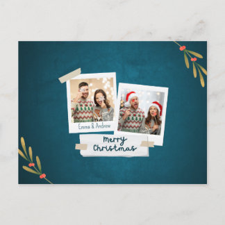 Kerstfotobriefkaart met groeten feestdagenkaart