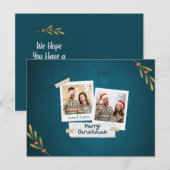 Kerstfotobriefkaart met groeten feestdagenkaart (Voorkant / Achterkant)