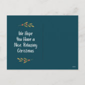 Kerstfotobriefkaart met groeten feestdagenkaart (Achterkant)