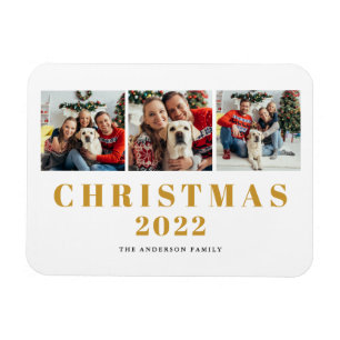 kerstfotocollage 2022 familie magneet