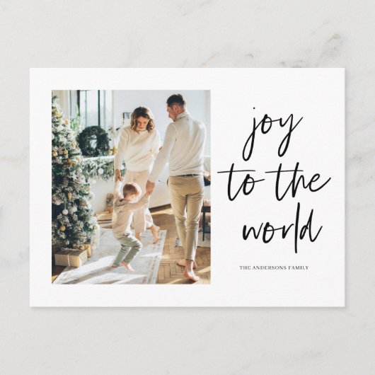 Kerstfotofamilie en maak kennis met de familie briefkaart (Voorkant)