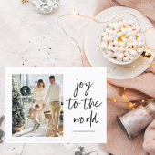 Kerstfotofamilie en maak kennis met de familie briefkaart