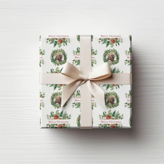 Kerstfotofeestdag Cadeaupapier