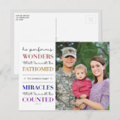 Kerstfotofeestdag voor wonderen en wonderen feestdagenkaart (Voorkant / Achterkant)