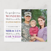 Kerstfotofeestdag voor wonderen en wonderen feestdagenkaart (Voorkant)