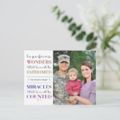 Kerstfotofeestdag voor wonderen en wonderen feestdagenkaart (Staand voorkant)