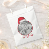 Kerstfotofeestdag Whimsical Red Santa Hat Bedankzakje (Geknipt)