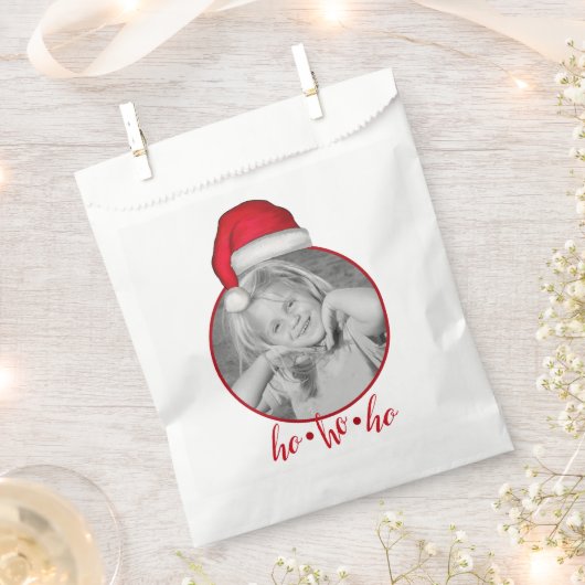 Kerstfotofeestdag Whimsical Red Santa Hat Bedankzakje (Geknipt)