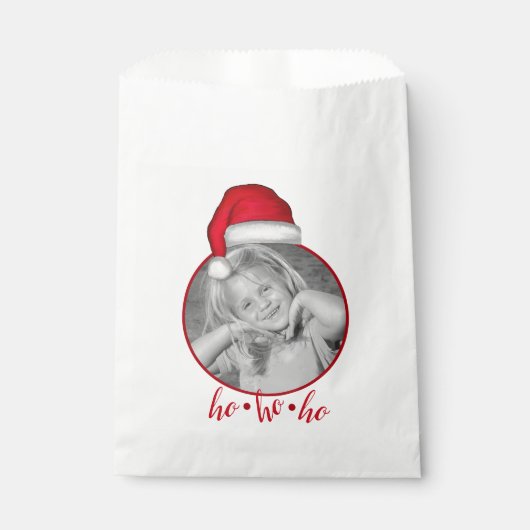 Kerstfotofeestdag Whimsical Red Santa Hat Bedankzakje (Voorkant)