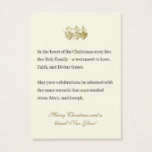 Kerstfotogebed Kaarten Jesus Mary Joseph Visitekaartje (Achterkant)