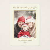 Kerstfotogebed Kaarten Jesus Mary Joseph Visitekaartje (Voorkant)