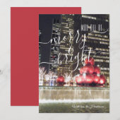Kerstfotografie in New York City, vrolijk en helde Feestdagenkaart (Voorkant / Achterkant)