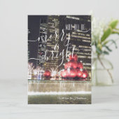 Kerstfotografie in New York City, vrolijk en helde Feestdagenkaart (Staand voorkant)