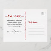 Kerstfotografie Joy Script Real Gold Folie Feestdagen Briefkaart (Achterkant)