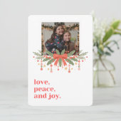 Kerstfotokaart Bedankkaart (Staand voorkant)