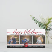 kerstfotokaart, Buffalo Pset Feestdagenkaart (Staand voorkant)