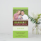 KERSTFOTOKAART:: candyfloss 2 Feestdagenkaart (Staand voorkant)