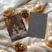 Kerstfotokaart Dark Modern Dusty Trendy Feestdagenkaart