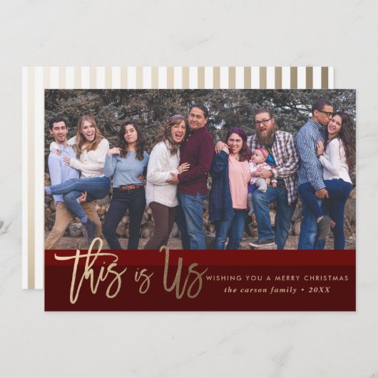 Kerstfotokaart *Dit is ons* Kaart (Voorkant / Achterkant)